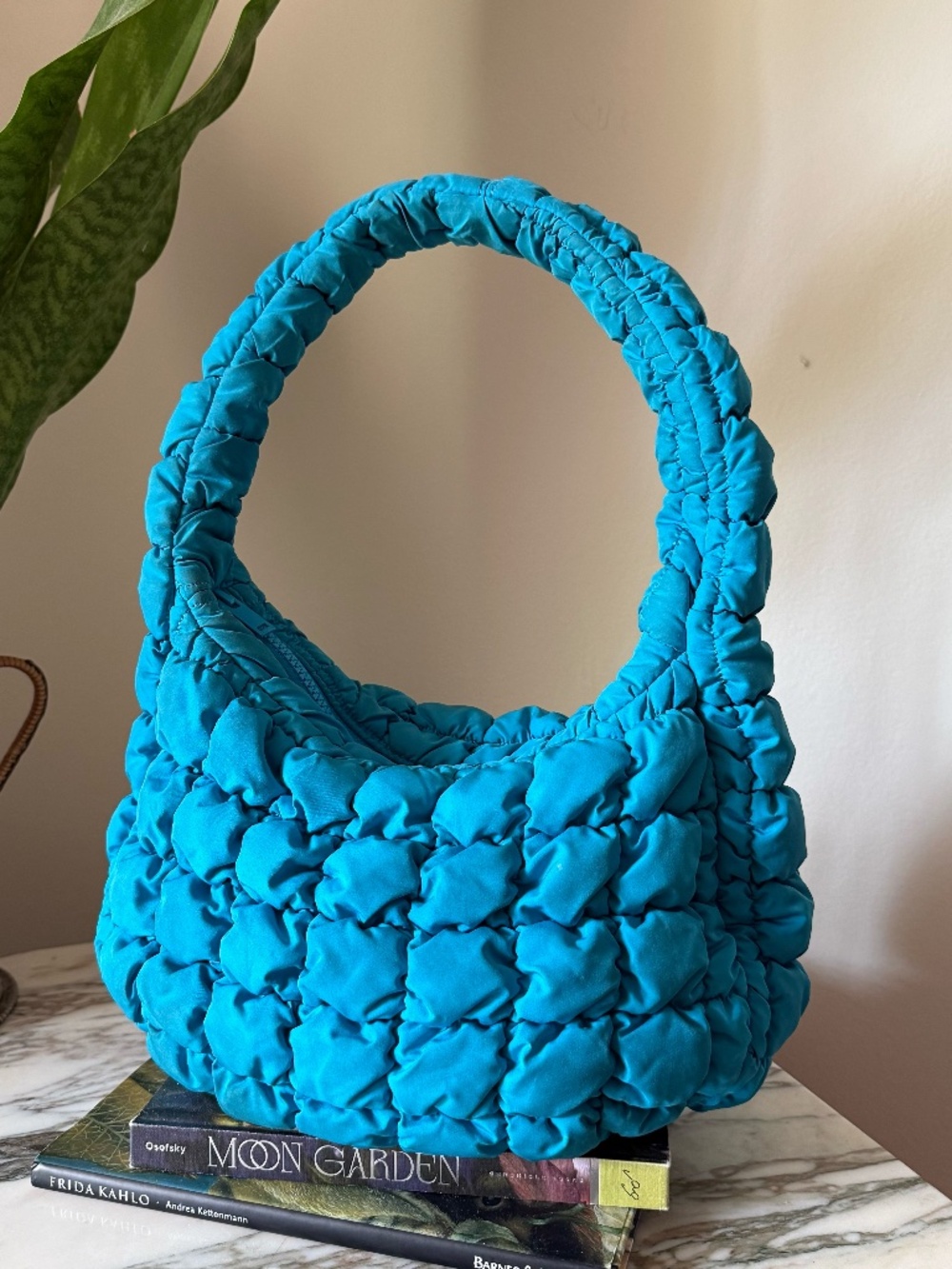 COS Quilted Mini Bag Blue